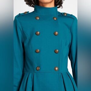 NWT ModCloth Ponte Military Peacoat